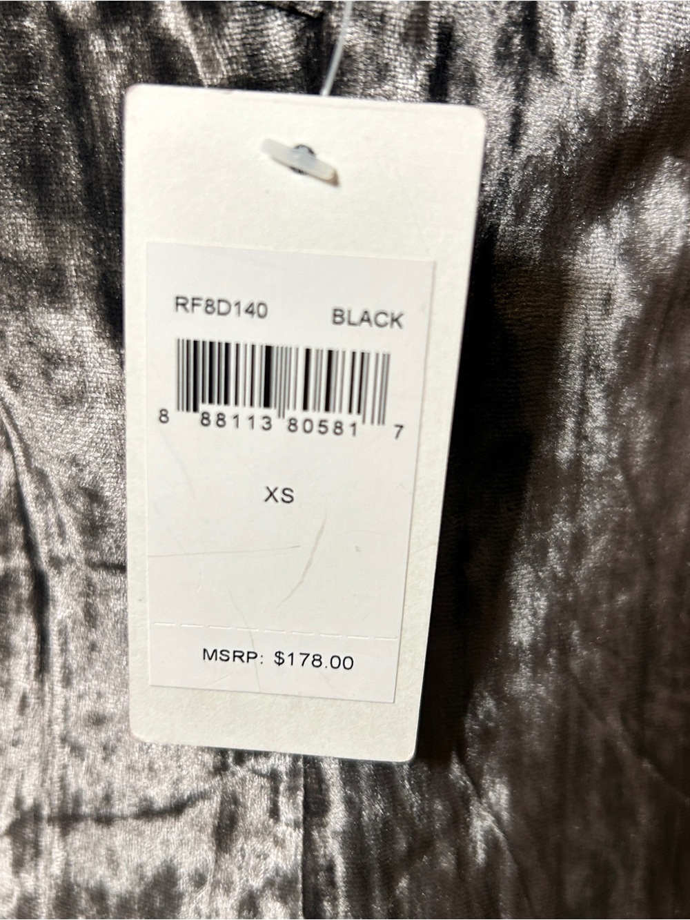 Splendid Black Crushed Velvet Midi Slip Dress Size XS NWT - Picture 11 of 13